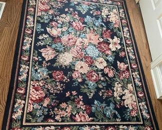 Decorative Floral Wool Rug