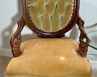 Carved Victorian Parlor Chair