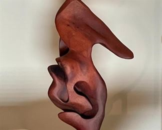 Reggie Medford Abstract Mahogany Sculpture