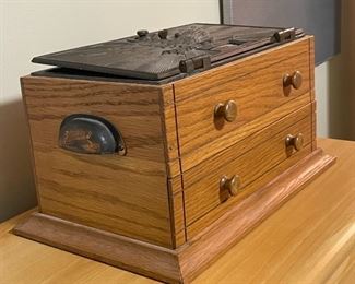 Vintage Post Office Mail Box Door Trinket Box