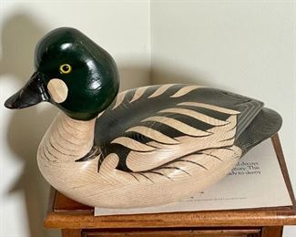 Ducks Unlimited Carved Decoy Duck by TJ Hooker