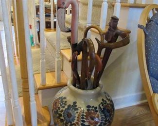 Gold, Silver and carved canes