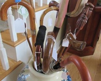 Gold, Silver and carved canes