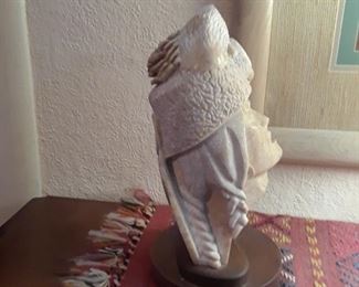 Roy Yazzie Shaman Alabaster sculpture