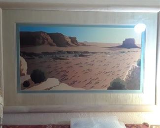 Desert scene, beautifully matted