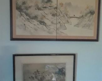 Korean and Japanese pastoral scenes