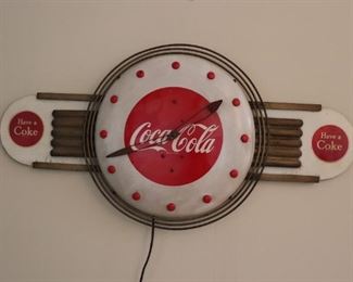 Vintage  Coca Cola vHave a Coke Button Clock 1940's
