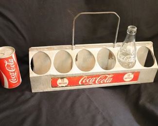 Vintage  Coca Cola  1950's Metal 12 Pack Carrier