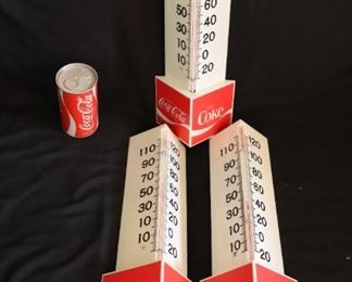 Vintage  Coca Cola Vintage triangle thermometer