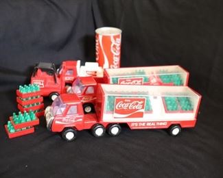 Vintage  Coca Cola Buddy L Semi Truck with Bottles