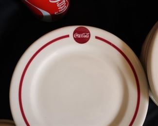 Vintage Coca-Cola Diner Shenango China Dessert Plates 