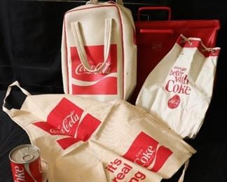 Vintage Coca-Cola  1980's Salesman's Bag  1950's Cooler