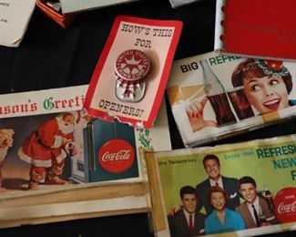 Vintage Coca-Cola Flip top & Sign Samples 