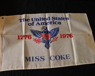 Vintage  Coca Cola Miss COKE  Flag