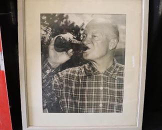 President Eisenhower Photo Vintage  Coca Cola