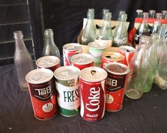 RARE Vintage pull tab cola cans 