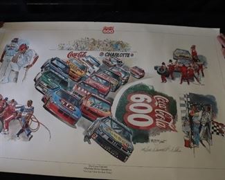 Coca Cola 600 Poster  Hand Signed 