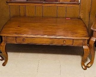 5______$195 
Set of three tables - coffee & 2 sides&nbsp;
table  • 20high 48wide 30deep
Sides  • 23high 24wide 28deep