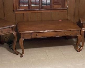 5______$195 
Set of three tables - coffee & 2 sides&nbsp;
table  • 20high 48wide 30deep
Sides  • 23high 24wide 28deep