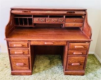 9______$400 
Roll top desk by Riverside furniture
 • 45high 33wide 29deep