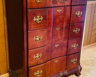 24______$275 
Mahogany tall 5 drawers chest&nbsp;
• 48high 36wide 18deep 