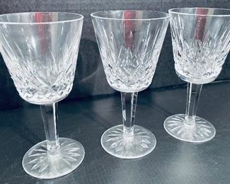 34______$56 
Waterford Lismore Set of 3 small stem claret&nbsp;