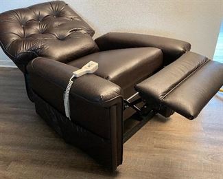 2______$175 		
Lift chair by Pride Dewitt Company 
Left recliner  • 42high 36wide 36deep 