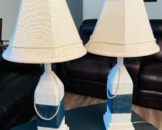 12______$40 		
Set of two nautical lamps  • 27T x 11W shade 
