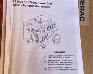 47______$550 
Generac generator RS 5500. 2020