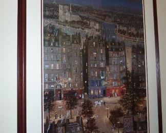 city scene framed print