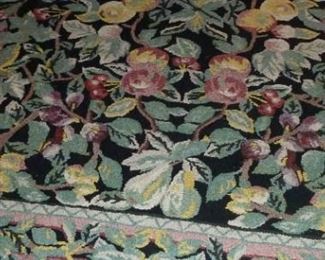 rug with black background