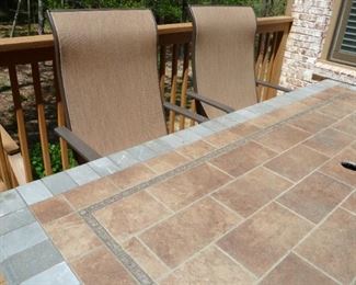 outdoor table and 6 chairs