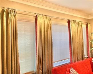 100% Silk and lined drapes