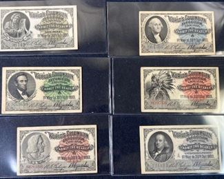 066 1893 WORLDS COLUMBIAN EXPOSITION TICKETS CHICAGO, IL