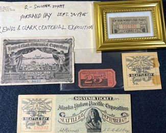 069 Assorted Vintage Worlds Fair Tickets