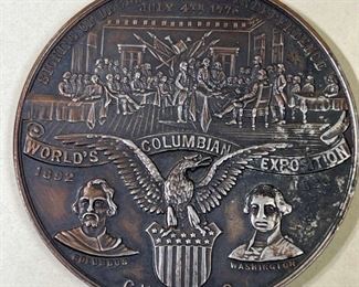 075 Columbian Worlds Fair Souvenir Medallion