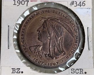 141 1907 Jamestown Expo Official Medal