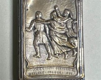 216 1905 Lewis  Clark Expo Match Safe Cigar Cutter