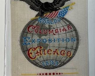 240 1893 Columbian Expo Woven Silk