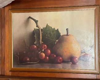 Item 23:  Still Life Fruit Giclee - 45" x 32.5": $295