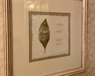Item 38:  Framed "Leaf" - 11" x 11":  $28