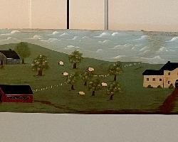 Item 63:  Signed Oil on Board - 29" x 5.75":  $32