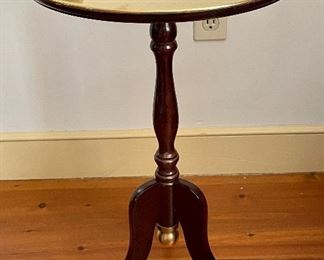 Item 78:  Side Table with Brass Top - 14" x 23":  $95