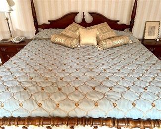 Item 103:  King Comforter with 3 Pillows & Bolsters: $195