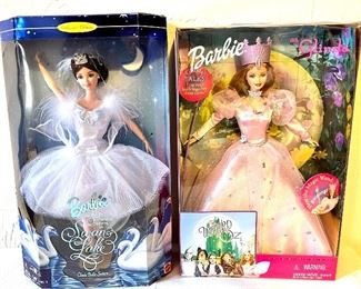 Item 211:  Barbie Swan Lake (left):  $20                                                                             Item 212:  Barbie Glinda (right):  $18
