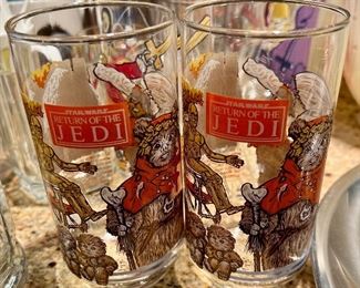 We have a selection of vintage glasses including these Star Wars.  All priced at the sale