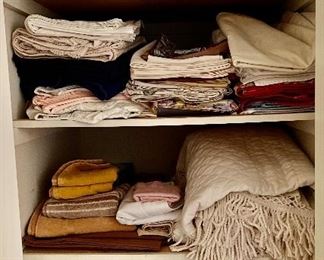 Linens - sheets, towels, table clothes, etc.  We have a large selection!
