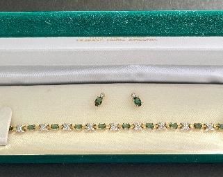 Item 261:  Sterling Silver Set with Gold Vermeil: $65