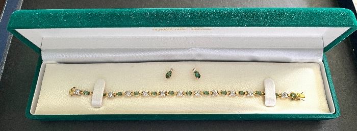Item 261:  Sterling Silver Set with Gold Vermeil: $65