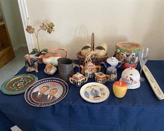 Various vintage items and tea set